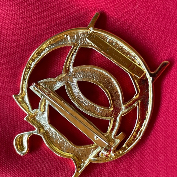 Rare Dior Vintage C Large Logo Brooch Pin Charm Logo - Picture 8 of 8